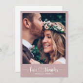 Modern legant Weddenschap Bedankt voor je fotokaar (Voorkant / Achterkant)