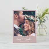 Modern legant Weddenschap Bedankt voor je fotokaar (Staand voorkant)