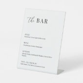 Modern legant Weddenschap Het balkmenu Pedestal Si Reclamebord Met Voetstuk (Voorkant)