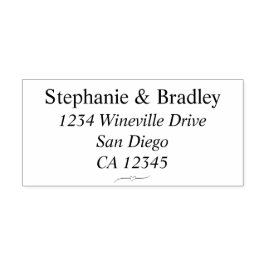 Modern legant Wedding Return Address Zelfinktende Stempel
