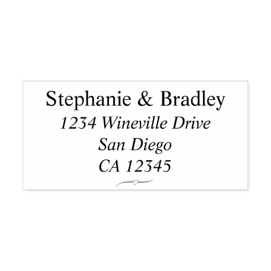 Modern legant Wedding Return Address Zelfinktende Stempel (Design)