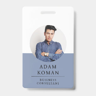 Modern legitimatiebewijs   Minimalistisch zakelijk Badge