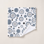 Modern leisteen grijs zilver wit geometrisch bad handdoek (Wasdoekje)