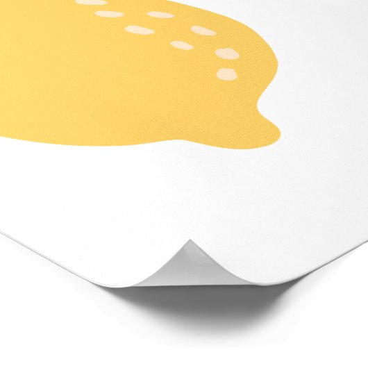 Modern Lemmetje Bruiloft Luncheon Welkomstbord Poster (Hoek)