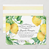 Modern Lemon Bloembloem Bloesem Vrijgezellenfeest Kaart (Voorkant / Achterkant)