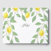 Modern Lemon Boho Summer Vrijgezellenfeest Gastenboek (Achterkant)