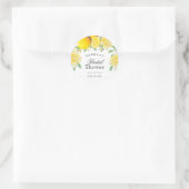Modern Lemon Boho Summer Vrijgezellenfeest Ronde Sticker (Tas)
