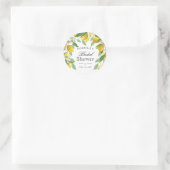 Modern Lemon Boho Summer Vrijgezellenfeest Ronde Sticker (Tas)
