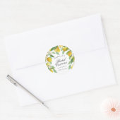 Modern Lemon Boho Summer Vrijgezellenfeest Ronde Sticker (Envelop)