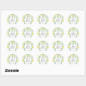 Modern Lemon Boho Summer Vrijgezellenfeest Ronde Sticker (Vel)