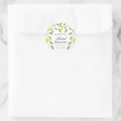 Modern Lemon Boho Summer Vrijgezellenfeest Ronde Sticker (Tas)
