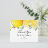 Modern Lemon Boho Summer Weddenschap Briefkaart (Staand voorkant)