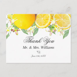 Modern Lemon Boho Summer Weddenschap Briefkaart