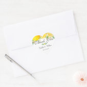 Modern Lemon Boho Summer Weddenschap Hart Sticker (Envelop)