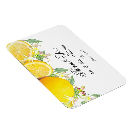 Modern Lemon Boho Summer Weddenschap Magneet (Rechterzijde)