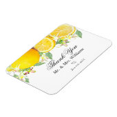 Modern Lemon Boho Summer Weddenschap Magneet (Linkerzijde)
