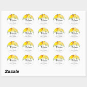 Modern Lemon Boho Summer Weddenschap Ronde Sticker (Vel)