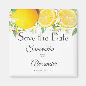 Modern Lemon Boho Summer Wedding Save the Date Magneet (Voorkant)