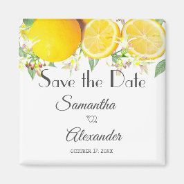 Modern Lemon Boho Summer Wedding Save the Date Magneet