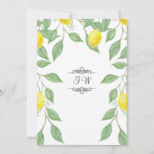 Modern Lemon Boho Vrijgezellenfeest Kaart (Achterkant)