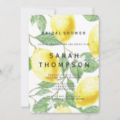 Modern Lemon Bridal Shower Kaart (Voorkant)