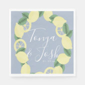 Modern Lemon Bunch Boho  koppels Servet (Voorkant)