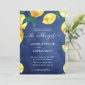 Modern Lemon Capri Italië trouwbestemming Kaart (Staand voorkant)