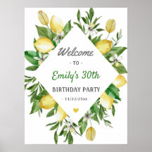 Modern Lemon Citrus Birthday Party Welkom