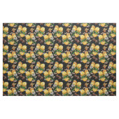Modern Lemon Citrus Floral Butterfly Pattern Stof (Yard (91,4 cm))