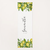 Modern Lemon Citrus Name Yogamat (Voorkant)