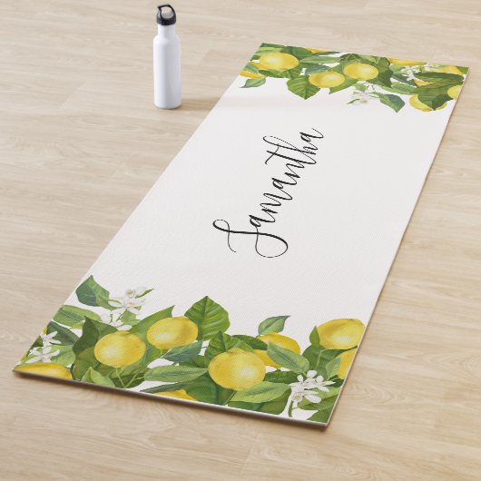Modern Lemon Citrus Name Yogamat (In situ)