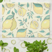 Modern Lemon Citrus Summer yellow Personalized Ap Theedoek (Gevouwen)