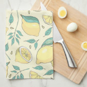 Modern Lemon Citrus Summer yellow Personalized Ap Theedoek (Quarter Fold)