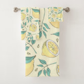 Modern Lemon Citrus Summer yellow Personalized Bad Handdoek (Insitu)