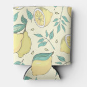 Modern Lemon Citrus Summer yellow Personalized Blikjeskoeler (Voorkant)