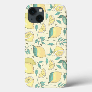 Modern Lemon Citrus Summer yellow Personalized Case-Mate iPhone Case