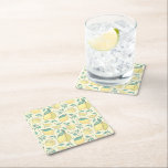 Modern Lemon Citrus Summer yellow Personalized Kartonnen Onderzetters<br><div class="desc">Modern Lemon Citrus Summer yellow Personalized</div>