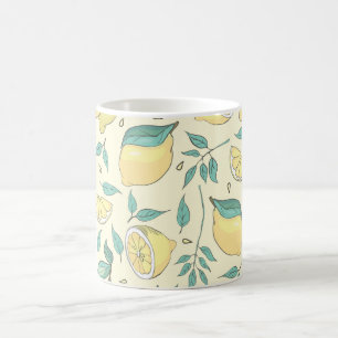 Modern Lemon Citrus Summer yellow Personalized Koffiemok