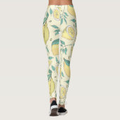 Modern Lemon Citrus Summer yellow Personalized Leggings (Achterkant)