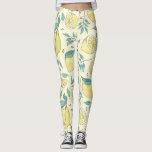 Modern Lemon Citrus Summer yellow Personalized Leggings<br><div class="desc">Modern Lemon Citrus Summer yellow Personalized</div>