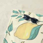 Modern Lemon Citrus Summer yellow Personalized Strandlaken (In situ)