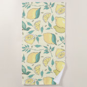 Modern Lemon Citrus Summer yellow Personalized Strandlaken (Voorkant)