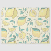 Modern Lemon Citrus Summer yellow Personalized Tissuepapier (Voorkant)