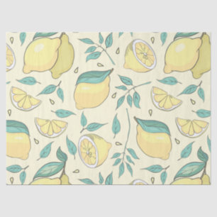 Modern Lemon Citrus Summer yellow Personalized Tissuepapier
