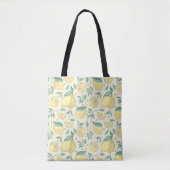 Modern Lemon Citrus Summer yellow Personalized Tote Bag (Voorkant)