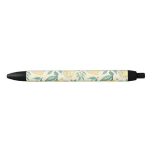 Modern Lemon Citrus Summer yellow Personalized Zwarte Inkt Pen
