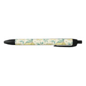 Modern Lemon Citrus Summer yellow Personalized Zwarte Inkt Pen (Bodem)