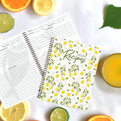 Modern Lemon Citrus Yellow Vegan Notitieboek