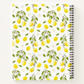 Modern Lemon Citrus Yellow Vegan Notitieboek (Achterkant)