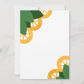 Modern Lemon en Leaves Bold Wedding Vrijgezellenfe Kaart (Achterkant)